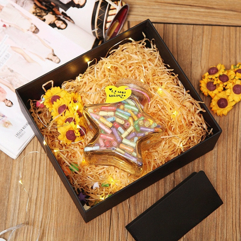 A "Feelings in a Bottle" DIY Message in a Bottle Kit with Capsule Letters