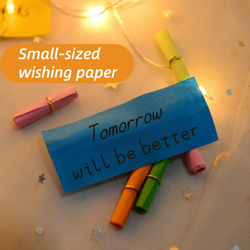Wishes in a Bottle – Colorful Scrolls in Glass Jar for Wishes & Messages