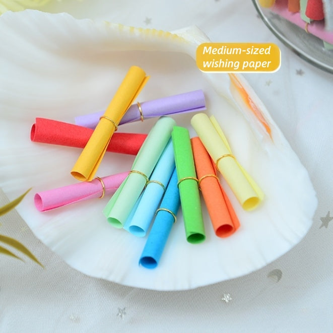 Wishes in a Bottle – Colorful Scrolls in Glass Jar for Wishes & Messages